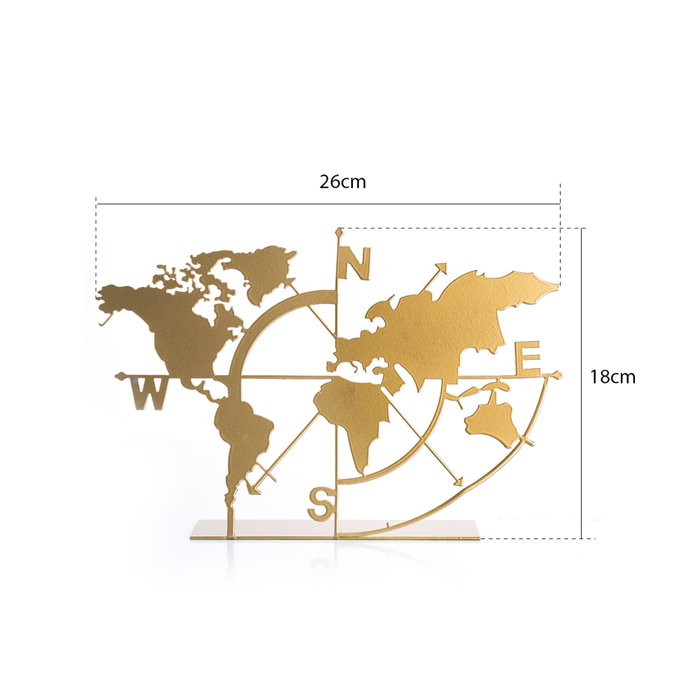 Aberto Design World Map - Gold